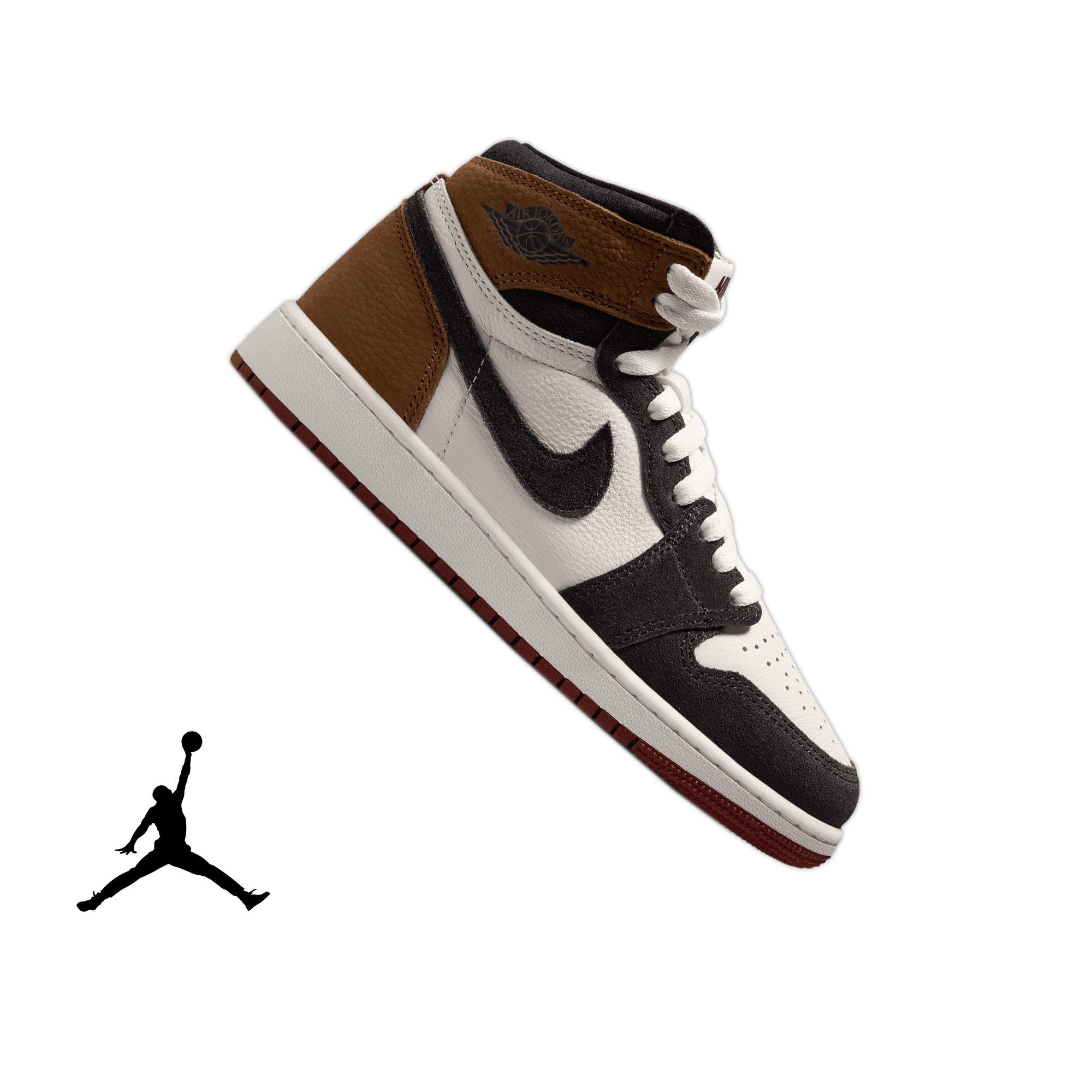 Jordan 1 Retro High OG "Love Letter" Grade School Kids' Shoe - SHADOW BROWN/TEAM RED/BRITISH TAN